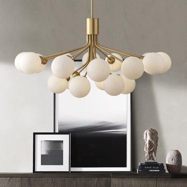 Rosan White Modern Round Chandelier