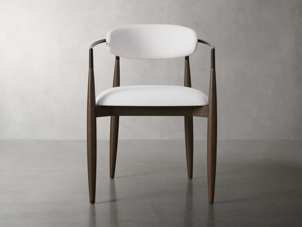 Jagger Dining Arm Chair in Cinder with Oil Rubbed Bronze