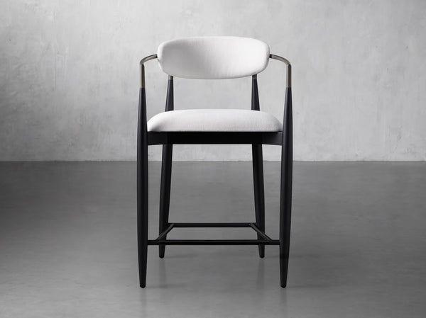 Jagger Stool in Black with Antique Pewter