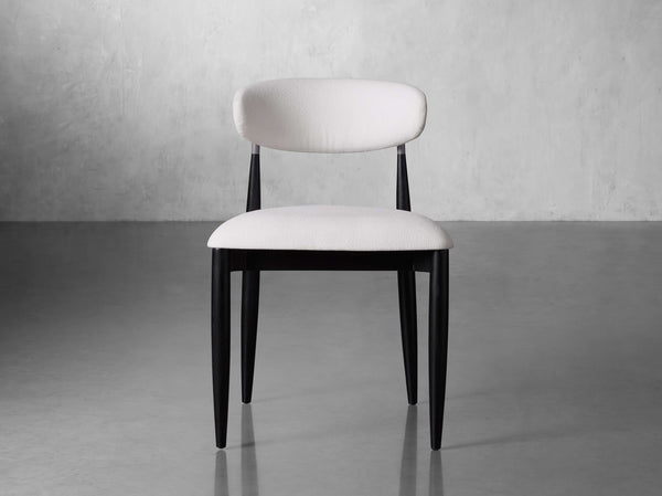 Jagger Dining Side Chair in Black with Antique Pewter