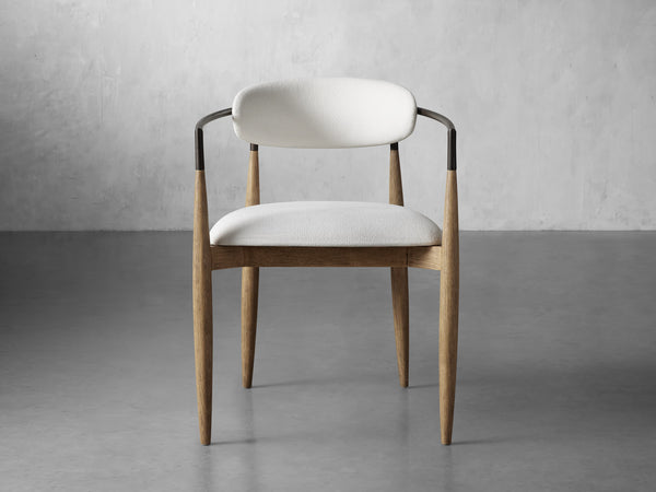 Jagger Dining Arm Chair in Natural with Oil Rubbed Bronze