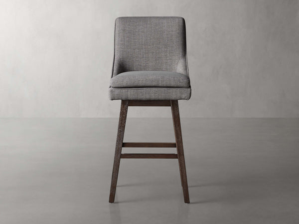 Lunden Swivel Barstool in Nomad Slate