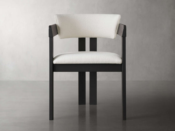 Rodin Dining Arm Chair in Vesuvio Black