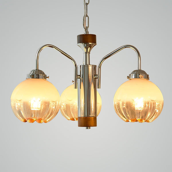 BrandonAmber Glow Glass Orb Chandelier