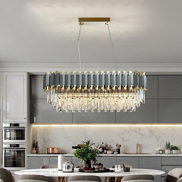 Bobon Flavian Rectangular Crystal Chandelier