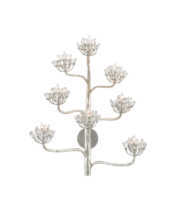 Currey & Co Agave Americana Silver Wall Sconce | 5000-0105