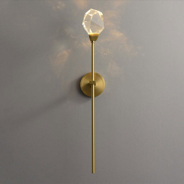 Nicole K9 Crystal Wall Sconce Long Rod