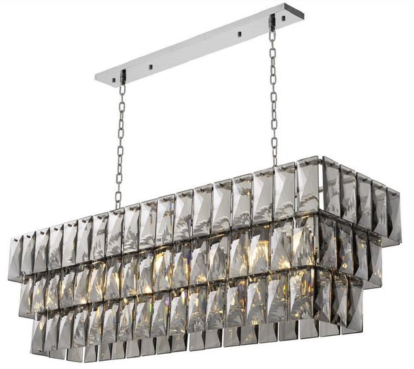 Casi Padrinal luxury crystal chandelier silver / gray 140 x 41 x H. 45.5 cm