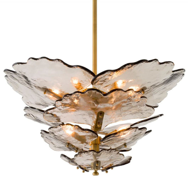 Casi Padrinal luxury chandelier gray / antique brass 32inches