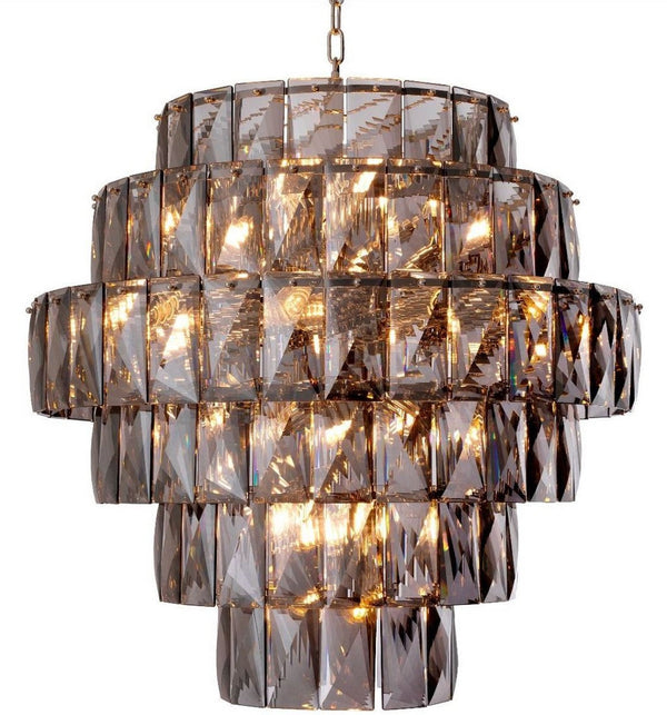 Casi Padrinal Muti Tier Round Crystal glass chandelier