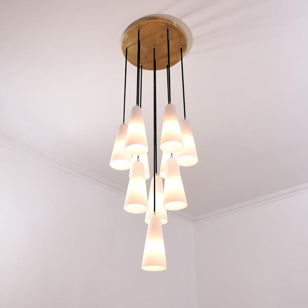 Karen White Round Chandelier 10 Lights