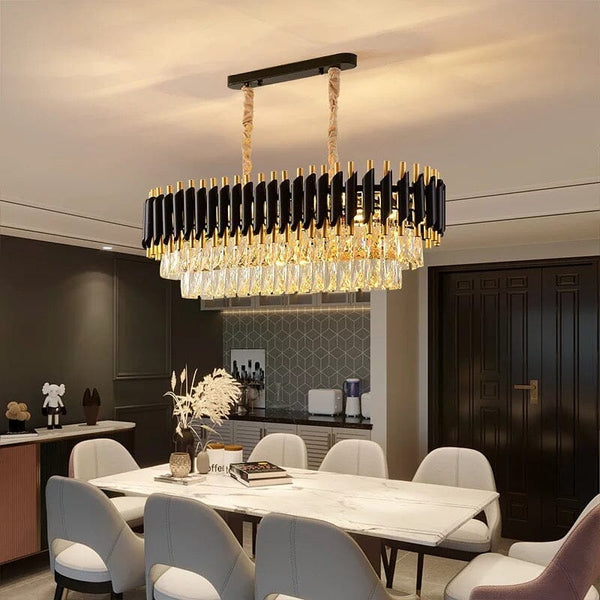 Modern Gold/Black Luxury Crystal Chandeliers