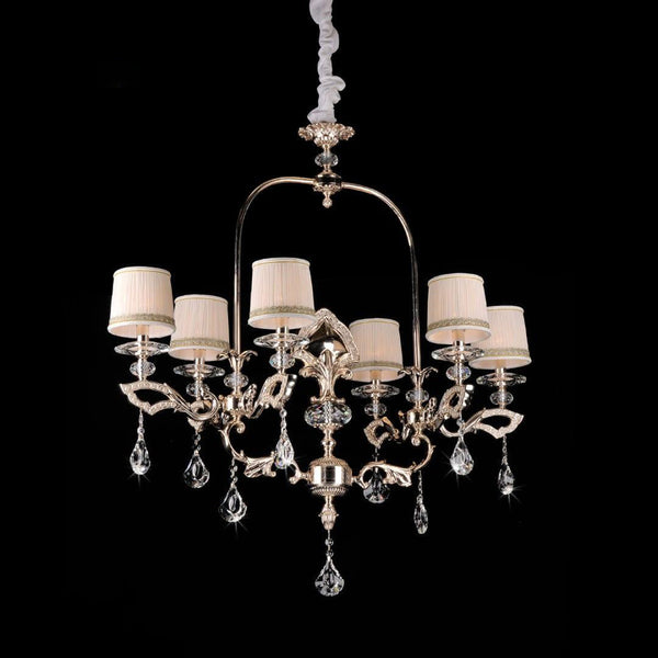 American Classic Design Fabric Copper Chandelier