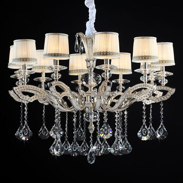 American Classic Design Fabric Copper Chandelier W37"