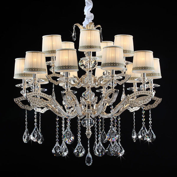 American Classic Design Fabric Copper Chandelier W37