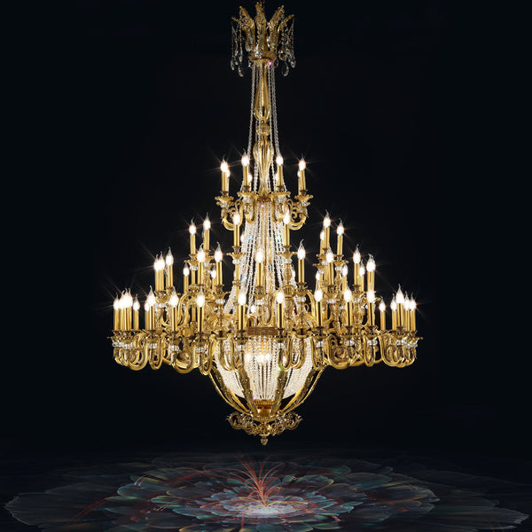 Artistic design vintage style K9 crystal chandelier W 63″