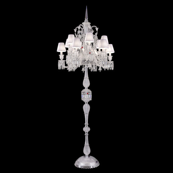 Zénith Crystal Candelabra With Fabric Shade