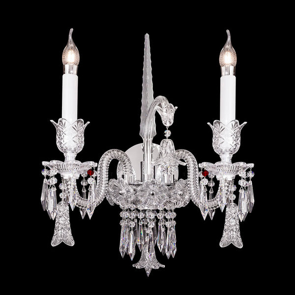 Elegance Candle Crystal Wall Sconce With Bell