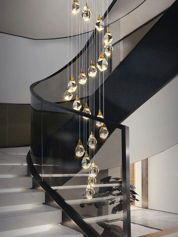 Nicole Crystal Staircase De Chandelier