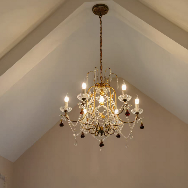 Magic Splendor: Ornate French Antique Crystal Chandelier