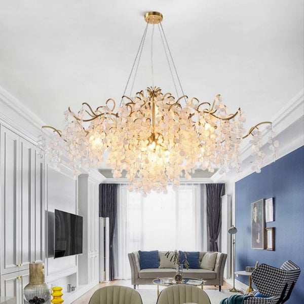 Spring Oval Branch  Brass Chandelier