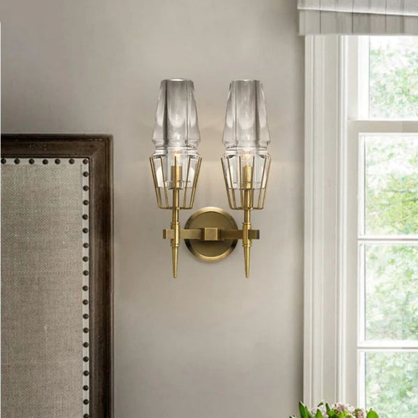 Water Pattern Crystal Double Sconce