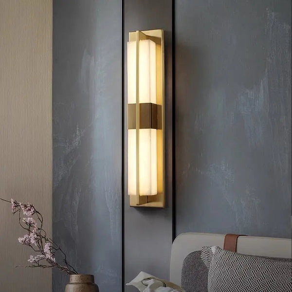 Alabaster Hallway Wall Sconce Light Fixtures