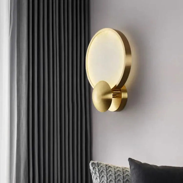 Alabaster Round Modern Wall Sconce