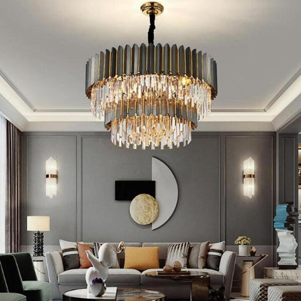 Bobon Flavian Double Tier Crystal Chandelier