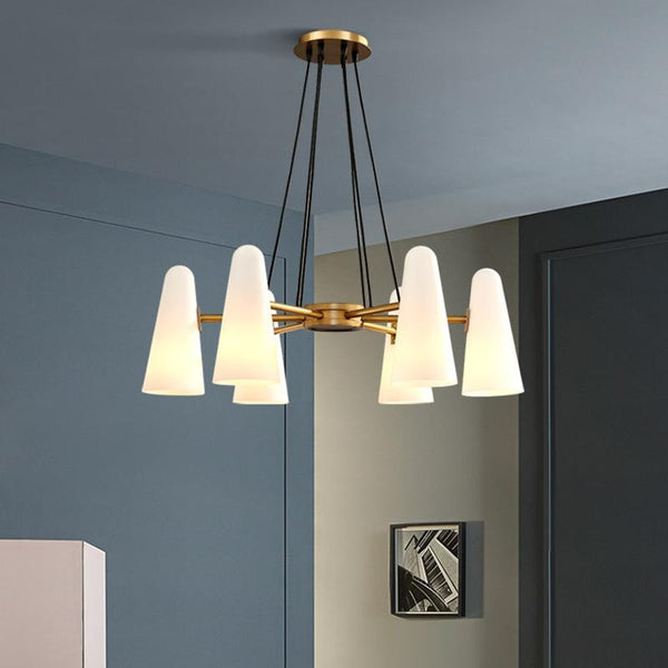 Karen White Chandelier 6 Lights